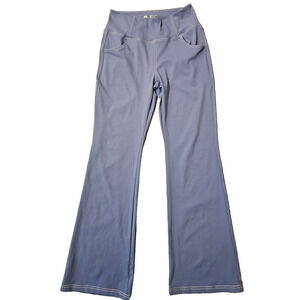 Vooveeya Womens Blue Bootcut Leggings Yoga Pants Large L